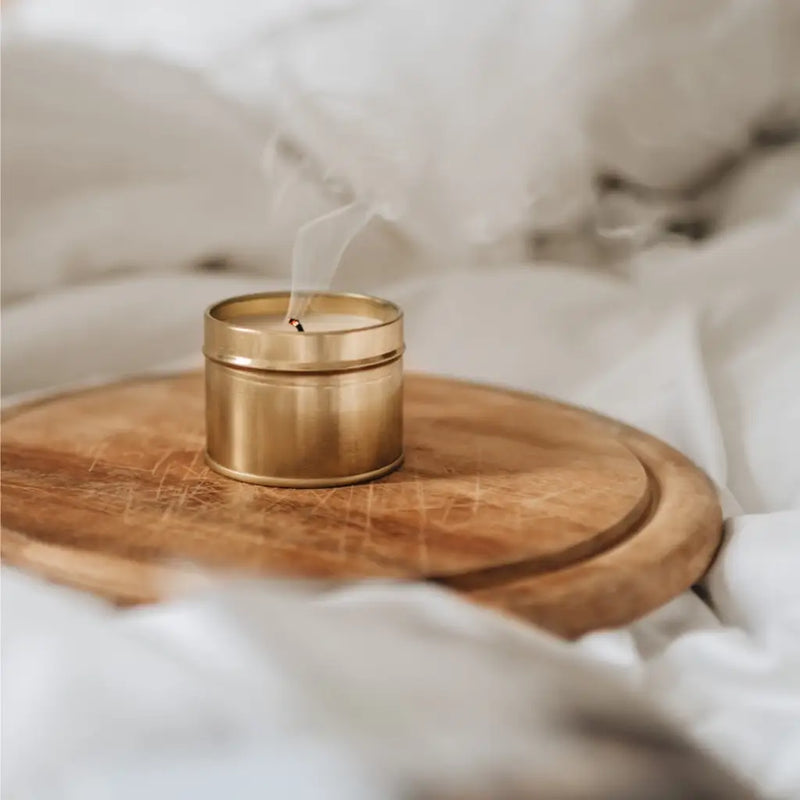 Frankincense + Myrrh Travel Tin Soy Candle - Candles