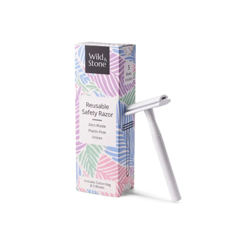 Reusable Safety Razor - White - Hair Removal